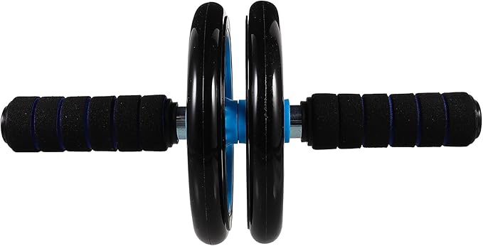 Abdominal Training Roller Exercise Wheel for Home Fitness, Two-wheel Ab Roller with Non-slip Handles, Core and Belly Workout Equipment for Strength and Stability Random Style