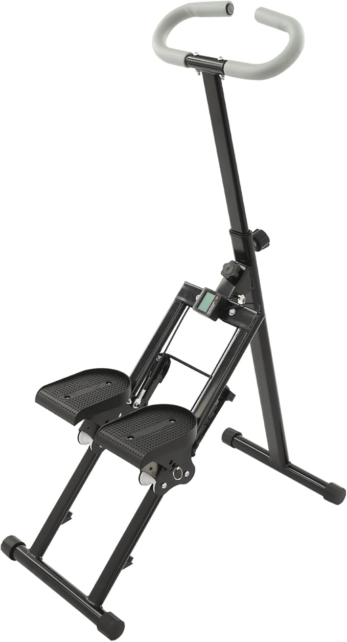 Foldable Stair Stepper Machine for Home Gym - 220LB Capacity Cardio Climber with Display, Adjustable Angle Vertical Stair Climber Exercise Equipment for Full-Body Workout