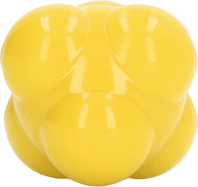 Reaction Ball, Rubber Bright Color Hex Reaction Trainer Ball for Enhanced Agility, Hand Eye Coordination and Fitness Training for Basketball Tennis