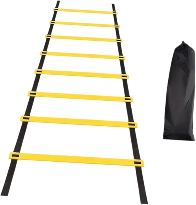 Agility Ladder Speed Ladder Fitness Feet Training Multifunction with Storage Bag Rugby Outdoor Sports Instant Set up Foldable