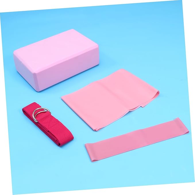 Yardwe Yoga Kit Latex Pull Towel Stretch Band Resistance Ring Yoga Tool Kit for Home Travel