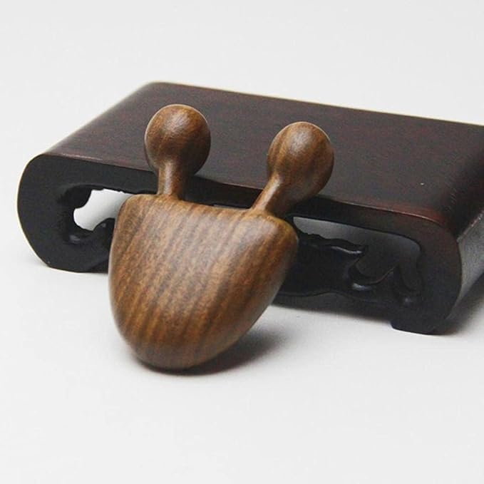 Brown Natural Sandalwood Scraping Massage Tool Facial Eye Massage Tool Acupuncture Stick Wooden Massager Relaxing Therapy Manual Back Massagers, Gua Sha, Massage Tools