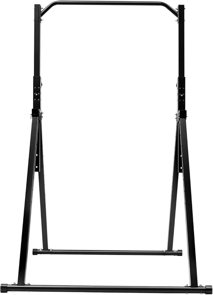 Foldable Pull Up Bar, Pull Up Bar Free Standing, Triangular Power Tower Workout Dip Station,Height Adjustable Multi-Function Tower Workout Dip Stand for Home Gym Strength Training Equipment