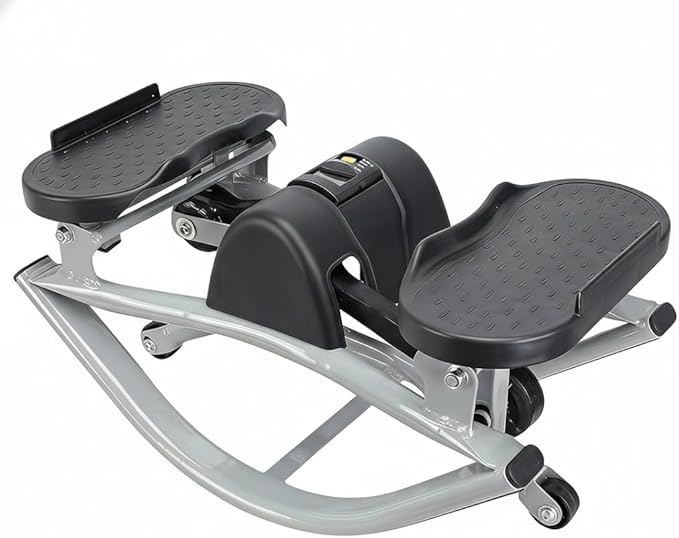 Woodye Lateral Thigh Trainer & Ski Simulator - U-Shaped Side Stepper for Home Workout, Quiet Glide Sculpting Machine for Glutes & Inner Thighs, Resistance Bands & Mat Included