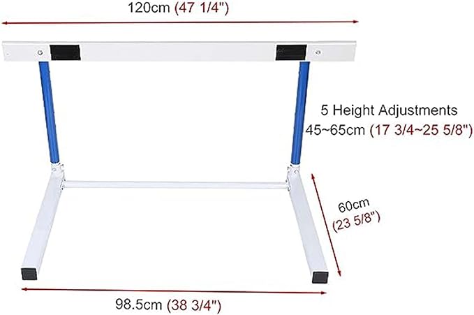Height Adjustable Track & Field Hurdles, Sport Speed Hurdles Training Equipment for All Ages, Obstacle Courses and Drills Jumping Bar (1pc 76)