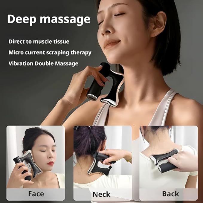 Sculptor Full Body Contour Device with Heat & EMS, Cellulite Massager Skin Firming & Lymphatic Drainage Muscle Relief Better Circulation, Electric Fascia Knife for Belly, Arm, Waist, Leg (Black)