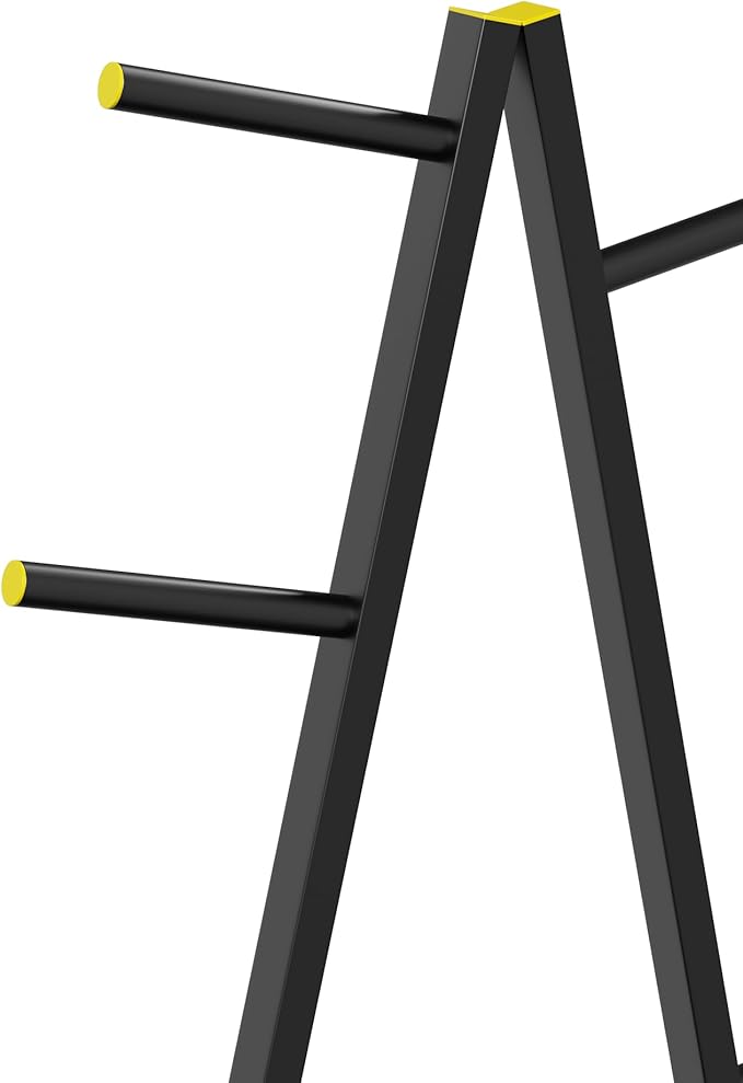 Fitvids Weight Plate Tree - Heavy Duty 6-Peg Storage Rack Holder for Weight Plates & Barbells, Gym Equipment Organizer