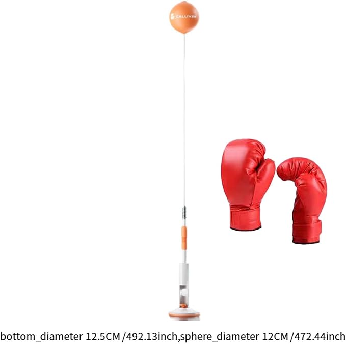 Boxing Reaction Ball Reflex Ball Punch Practice Floor Standing, Boxing Speed Ball, Boxing Equipment for Exercise MMA, Workout