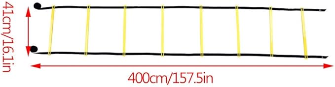 4m Agility Ladder Speed Ladder Training for Soccer, Speed, Football Fitness Feet Training Carry Bag Agility Equipment