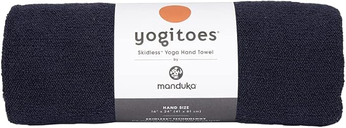 Manduka Yogitoes Yoga Hand Towel - Non- Slip Microfiber Towel Great for Travel | Hot Yoga | Gym Workout | Sweat and Cooling Towel |16 Inch (40cm)