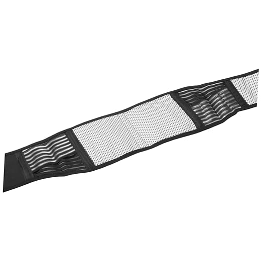 2pcs Portable Adjustable Magnetic Therapy Waist Support Belt for Lower Back Self-heating Design Double Pull Strap Black for Rehabilitation and Daily Use