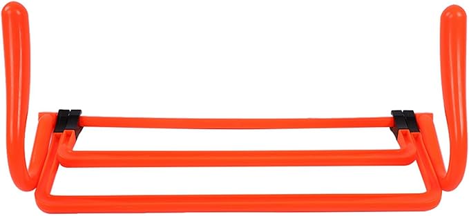 Adjustable Football Soccer Training Agility Speed Hurdles for Enhanced Athletic Performance, 5Pcs Set for Soccer and Basketball Players, PVC Material Orange