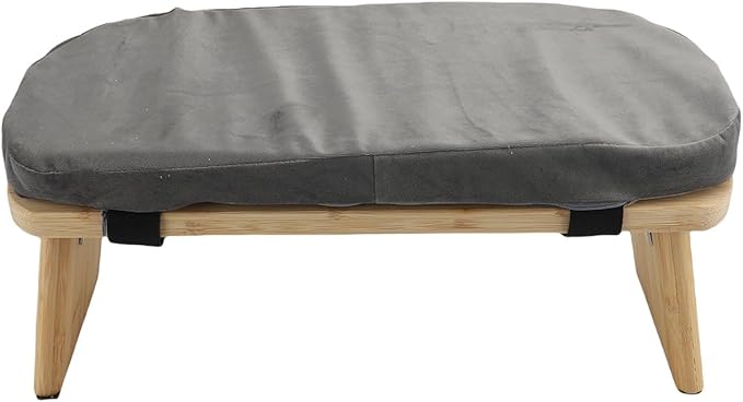 Meditation Bench, Folding Kneeling Meditation Stool, Removable Cushion Stool with Magnetic Locking Hinges, Ideal for Indoor & Outdoor Yoga & Prayer (Gray)