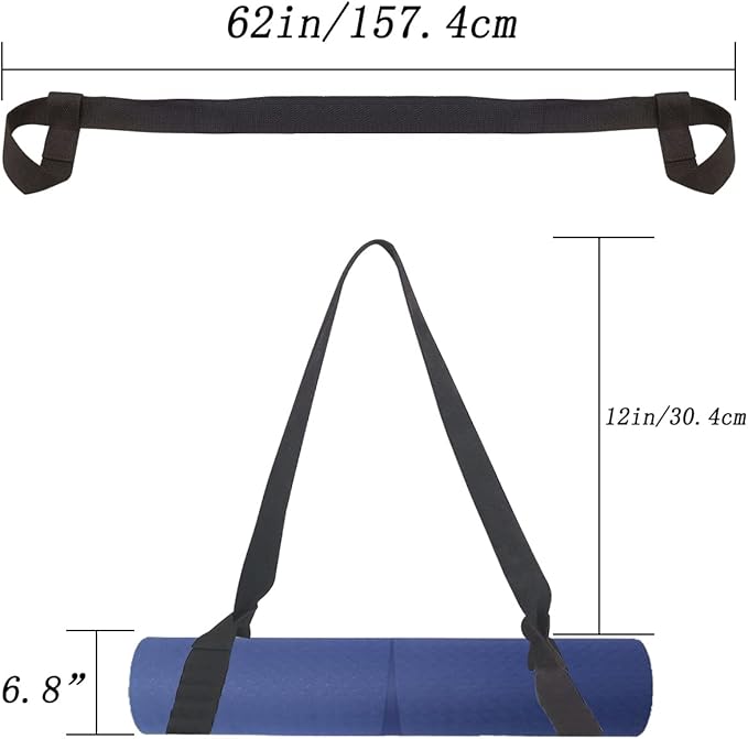 Tenalleys 1Pcs Adjustable Yoga Mat Strap Multi-Purpose Straps Easy-Cinch Yoga Mat Sling