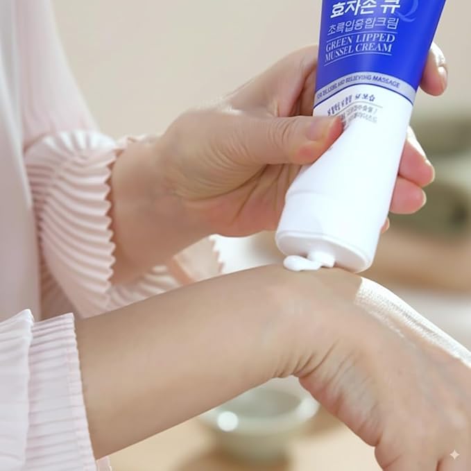 Hyojason Q Green-Lipped Mussel Cream: Cooling Massage Cream with Green-Lipped Mussel Extract & Patented Korean Ingredients