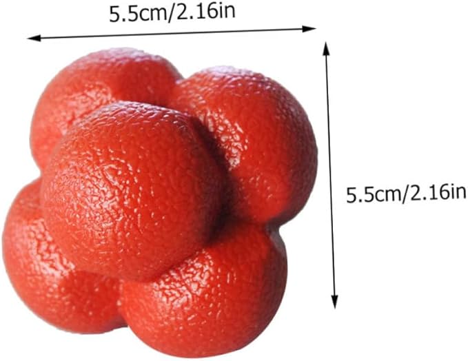 Totority 3pcs Hexagonal Agility Reaction Balls High Training Equipment for Hand Eye Coordination Indoor Drills and Sports Practice Random Color