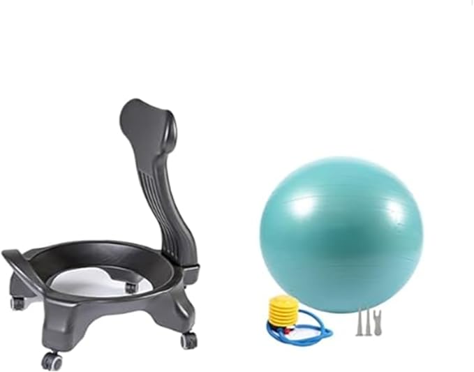 Heavy-Duty Yoga Ball Chair, Ideal for Core Muscle Strengthening, Exercise, and Physical Therapy; Suitable for Office and Home Fitness.