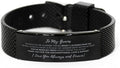 to My Grams, Thank You for The Unconditional Love & Support Mesh Bracelet, for Grams, Valentines Birthday Gifts for Grams, Mother's Day, Father's Day for Grams