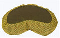 Meditation Cushion Zafu Pillow Buckwheat - Crescent Silk Brocade Lime