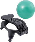 Active Sitting Exercise Ball Chair, Adjustable Posture Ball for Desk/Heavy Duty Pilates Ball for Chair Back with Rolling Wheel, Protection Legs/Spine Sensory Ball Chairs(Green)