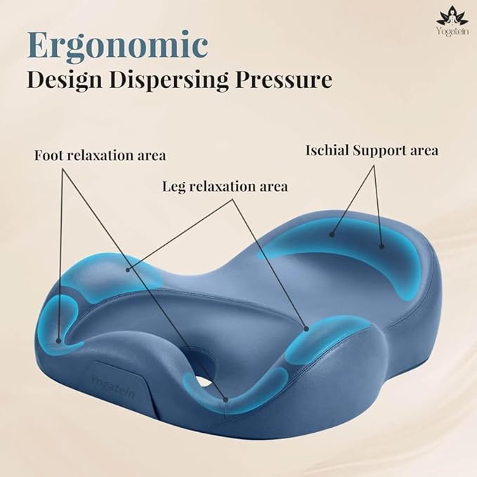Ergonomic Zen mind Meditation Cushion, Memory Foam, Portable Design with Handle, Pressure Dispersing Support for Meditation, Mindfulness & Posture Alignment