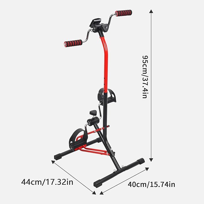 Recumbent Exercise Bikes for Home Seniors, Pedal Exerciser Bike for Hand Leg Knee, Sitting Pedal Exerciser, Elderly Home Dual Pedal Exercise Bike for Full Body - Gift for Elderly