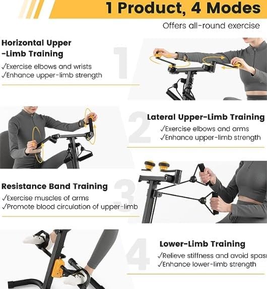 Bitodd Scooter Exercise Bike, Adjustable Exercise Bike, Multifunctional Exercise Bike, Exercise Equipment Load Capacity 264.55 Lbs, Scooter Exercise Bike for Home, Gym, Hotel