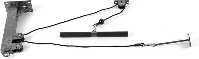 Acouto Wall Mount Fitness Pulley Attachment for Strength Training, Cable System for Home Gym Workout Equipment