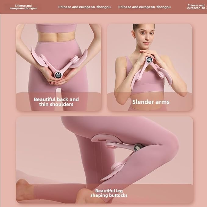 Pelvic Floor Exercise Devices, 360°Adjustable Pelvic Floor Muscle Trainer with Led Display, Leg Straps, Kegel Trainer for Postpartum Rehabilitation, Home Fitness Equipment for Hip, Leg, Arm