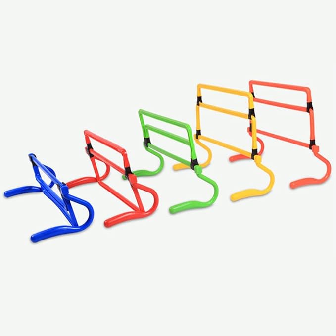 5Pcs Agility Training Hurdles Agility Speed Training Equipment Adjustable Height for Soccer Outdoor Sports Foot Exercise