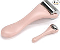 Tondiamo 2 Pcs Muscle Roller Gifts Stick Fascia Body Cellulite Face Muscle Massage Roller Manual Massage Tools for Relief Neck Arm Back Leg Body Deep Release(Pink,Metal)