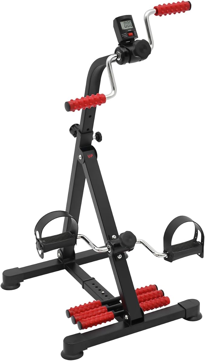 Pedal Exerciser Bike for Seniors,Hand Arm Leg and Knee Peddler Adjustable Fitness Equipment,Physical Therapy Exercise Bike for Total Body, Upper and Lower Limb Trainer