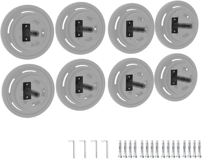 Wall Mounted Weight Plate Holder,Weight Plate Rack for for All Size Bumper Plates, Max Weight Capacity 300 Lb, Home Gym Organizer