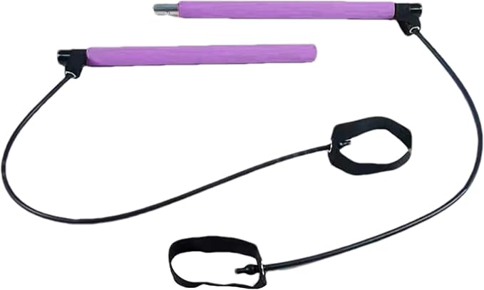 Pilates Bar Kit - Sculpting Elastic Fusion Bar Pilates Stretch Lightweight, Easy Installation Portable Workout Bars Fitness Supplies for Women, Men, Boys, Girls