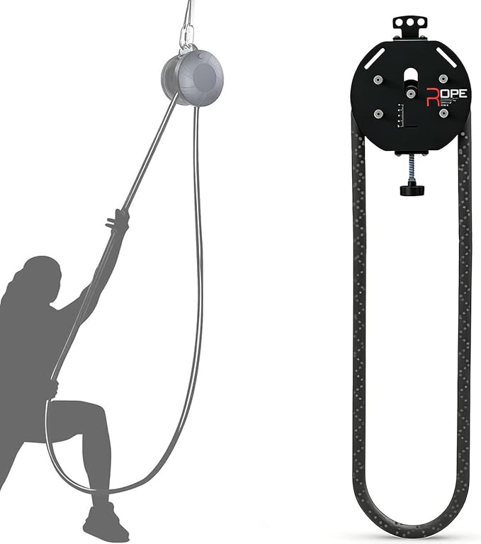 Endless Rope Trainer, Portable Cable Pulley System, Pulley Cable Machine System with 30kg/330lb Adjustable Resistance, Home Gym Equipment, for Grip, Arms, Back, Body Coordination Exercises