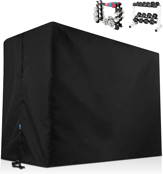 Xxerciz Dumbbell Rack Cover Dust Cover Compatible with Marcy & Cap Barbell Two Tier Dumbbell Rack, Lightweight Waterproof Anti-scratch Protective Barbell Cover Case for Home Gym