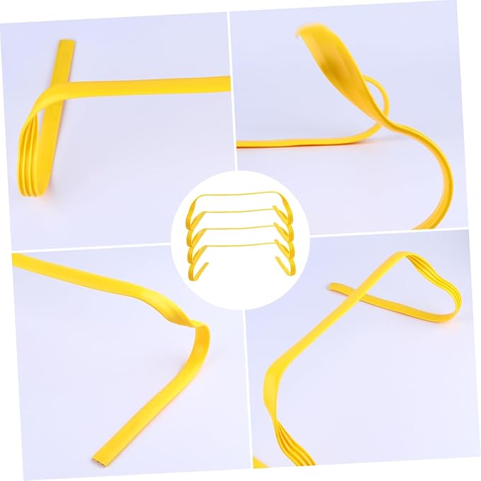 Mikikit 4Pcs Football Training Hurdles Durable Agility Training Equipment for Athletes Lightweight Portable Speed Agility Barriers for Soccer Sports Drills