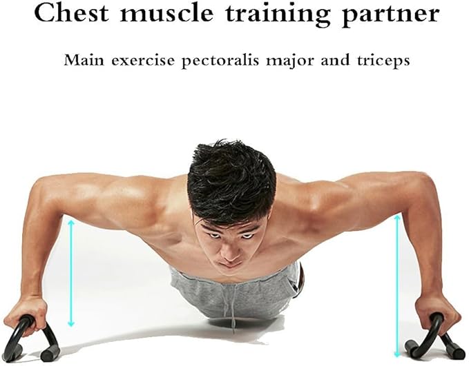 1 Pair S-Shaped Push Up Bars Non-Slip Push Up Stands Sweat Absorbent Foam Handles Floor Strength Training Equipment for Men Women Home Gym
