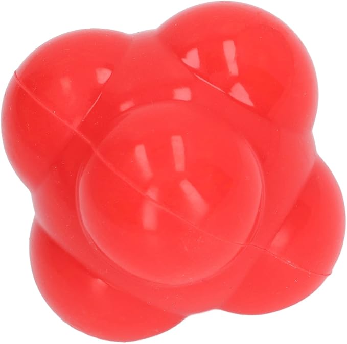 EVTSCAN Reaction Ball Rubber Hex Trainer for Improving Hand Eye Coordination Agility Basketball Tennis