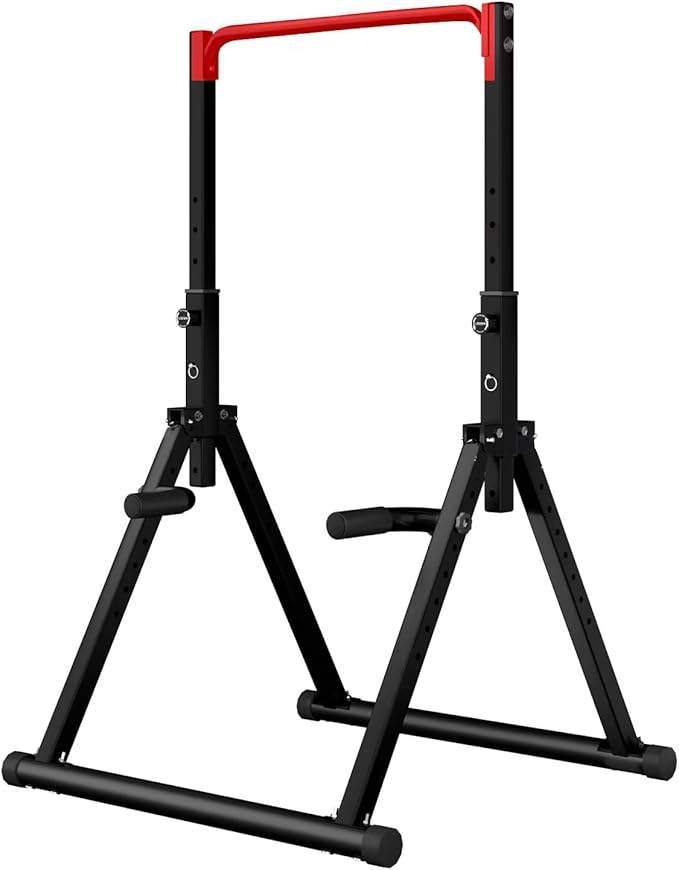 DOBESTS Power Tower Pull Up Bar Free Standing, Adjustable Foldable Pull Up Station, Home Gym Strength Training Equipment 700LBS