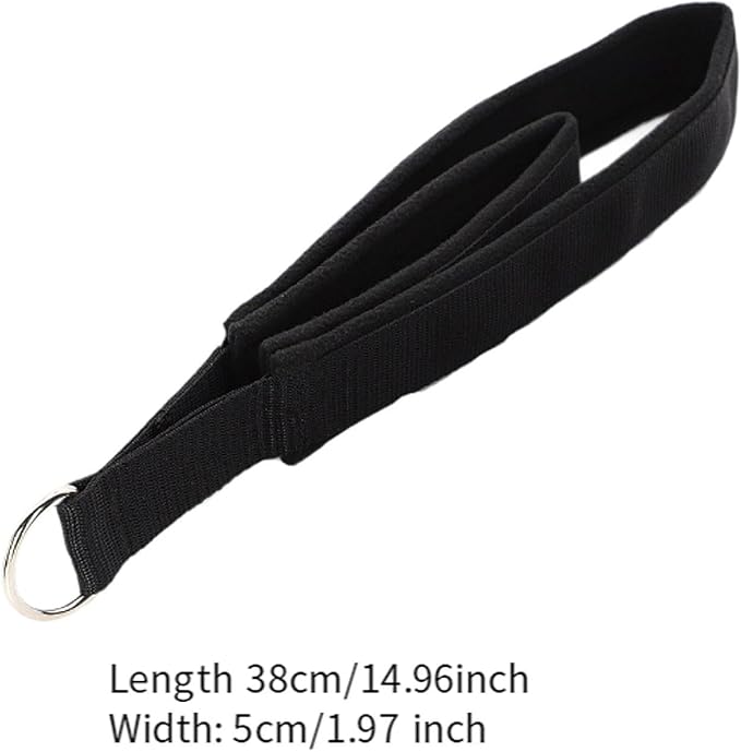 Pilates Double Loop Strap,Double Loop Strap,Women Strength Training Exercise Strap Double Loop Pilates Equipment for Gym, with Silver Rings