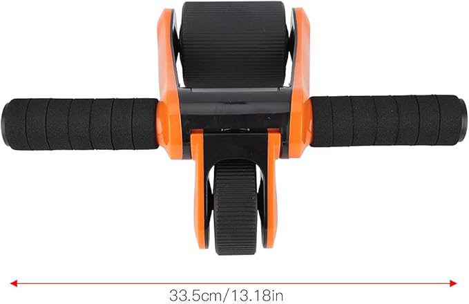 2 Wheels Ab Roller Wheel, Abdominal Muscle Exerciser, Dual - Wheel Core Trainer with Knee Pad for Home Gym, Stable Aluminum Alloy Frame, Foldable Design for Full - Body
