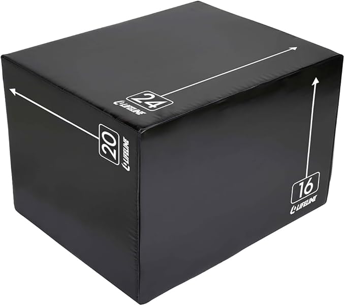 Lifeline Fitness 3-in-1 Foam Plyo Box - Exercise Equipment for Home Gym - Plyometric Jump Box Set for Crossfit, HIIT, Jump Training, Jump Trainer