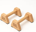 Wooden Push Up Bars – Solid Beechwood Parallettes with Ergonomic Wrist-Friendly Handles, Non-Slip Rubber Feet, Heavy-Duty Home Workout Bars for Calisthenics, Strength Training & Dips