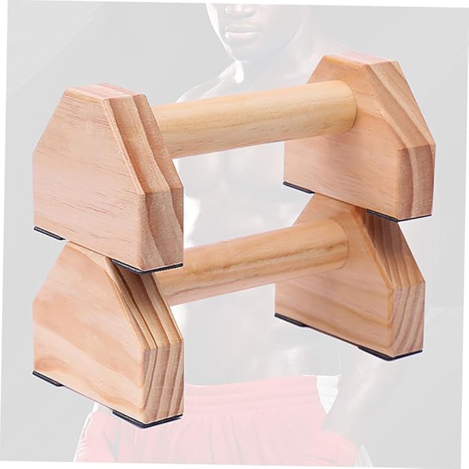 COHEALI Handstand Bars and Push-up Bracket Set, Solid Wood Muscle Training Device for Upper Body Strength, Portable Calisthenics Fitness Equipment for Home Workout