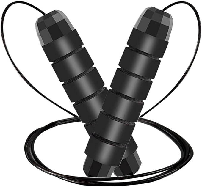Jump Rope, Adjustable Jump Ropes for Fitness for Women Men and Kids Tangle-Free Rapid Speed Jumping Rope Cable with Ball Bearings Exercise&Slim Body at Home School Gym