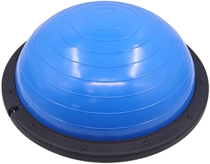 Balance Ball Trainer with Resistance Bands and Foot Pump, Inflatable Yoga Ball for Home Gym Workouts, 23 Inch Exercise Half Ball for Balance Training Core Strength Fitness More, 330lb Cap