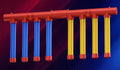 8 Sticks Reflex Challenge Practice, Falling Sticks Reaction Time Trainer Reflex Sticks Rebounce Game with Adjustable Speed Modes and Remote Contro