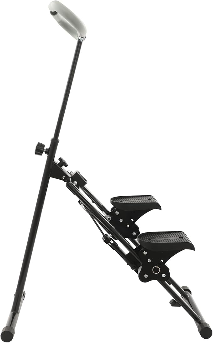 Foldable Stair Stepper Climber with Non-Battery Counter, 1.2mm Carbon Steel Frame, 220LBS Capacity, 3-Level Adjustable Pedals for Home Gym Full Body Workout