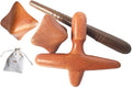 Reflexology Traditional Wooden Thai Massager Tools Full Body Foot Stick Hook Back Spa Face Gua Sha Therapy Trigger Point Massage Tool Relieve Shoulder Pain Wood (Set of Foot & Hand Therapy)